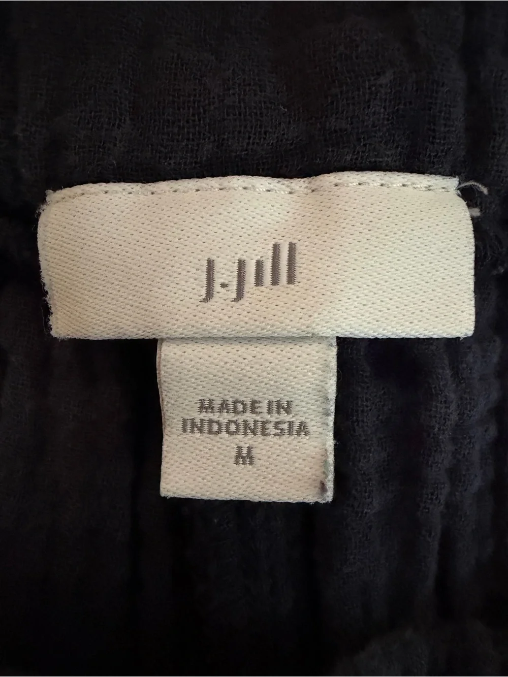 J. Jill Navy Blue Women’s Casual Guaze Capris - Picture 3 of 5